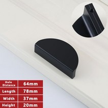 교체 문 손잡이 방 폴딩도어 고리 현관 히든 WV 미국 숨겨진 캐비닛 핸들 블랙 골드 알루미늄 합금 주방 찬, 04 Black Small