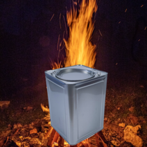 고체연료 공사장 캠핑 불멍 고체타입 난로 현장난로 난방, 17L 12KG