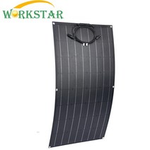 태양광패널 100W 태양 전지 패널 18V ETFE 유연한 태양 광 시스템 태양 홈, 4