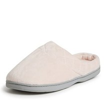 Dearfoams 여성용 극세사 벨루어 클로그 퀼트 슬리퍼 포함, 더스티핑크
