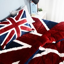 [해피언빡싱] 유니언잭 고밀도 극세사이불 영국기이불 침대패드 HX_RC_:/11CC