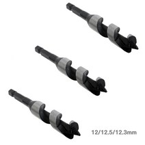 이박사 나사산 장착형 목공용 홀쏘 컷터 표고버섯드릴날 겸용 12MM 3종 세트 DRILL BITS