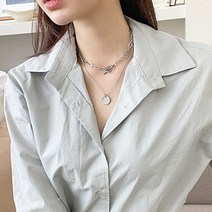 써지컬스틸 목걸이 코인 레이어드 체인 네크리스 2WAY 3종류