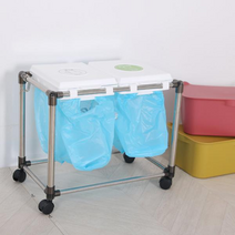 [Z]화이트 스윙 미니 분리수거함 2P