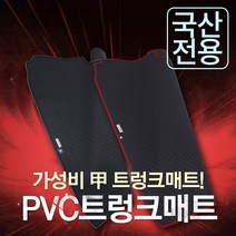 카썬 국산차 승용(벤) 및 SUV차량 PVC고무트렁크매트, 레이밴, 테두리-레드