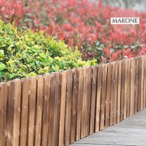 Makone 상표등록 탄화방부목 폴딩 펜스 울타리 칸막이 베란다 정원 화단 낮은울타리 화분가리개 원목 휀스, 카본 160×75cm