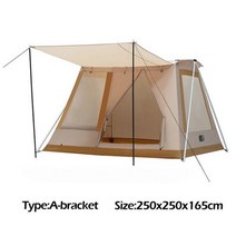 캐빈텐트 장박텐트 캐빈 텐트 장박용텐트 TANXIANZHE-야외 글램핑 텐트 큰 공간 캠핑 침실 2 개 초대형, 05 Khaki(Type A-S)