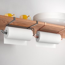 [메탈텍스] [리퍼] 이지롤 선반밑키친타올홀더 (코퍼/라바블랙), 색상:로즈골드 코퍼, 상세 설명 참조