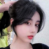 C컬 옆머리 똑딱이 부분가발 5p 블랙 헤어피스, 상세 참조, 상세 참조