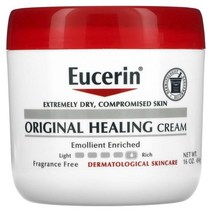 Eucerin (유세린) Eucerin 오리지널 힐링 크림 악건성 손상된 피부용 무향 454g(16oz), 5개