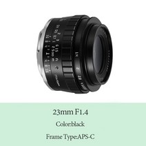 TTartisan 23mm F1.4 APS-C 렌즈 후지XF 소니E EOS-M M43 마운트, black