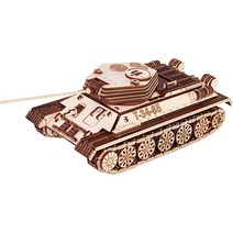 965피스 목재 입체퍼즐 - 탱크 키로베츠 T-34-85, 단품, 단품