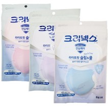 크리넥스 라이트핏 슬림앤쿨 마스크 중형, 5개입, 6개, 퍼플