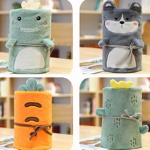 뉴캐릭 입체 무릎담요 생일선물 여행 캠핑 쿠션담요 낮잠이불 사무실 학교 여름에어콘