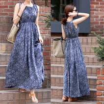 30대 여름 제주 여신 롱 원피스 시원한 이쁜 끈원피스