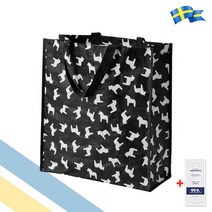 이케아 HASTAGHE 가방 쇼핑백 타포린백 장바구니 + 일회용 손소독제 2p, 블랙 가방 1개