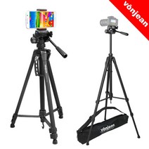 [본젠] VT-356 프리미엄 카메라 스마트폰 삼각대 + VCM-561G 핸드폰 거치대 S, 상세 설명 참조