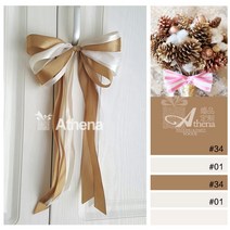 웨딩카 장식 꾸미기 프로포즈 신차출고 플라워 장식 꽃 리본, 고동유백 커스텀 1개