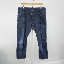 DSQUARED2 뒷절개＆페인팅 데님팬츠 진청 (남성 34)