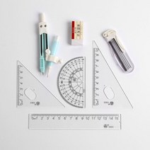 명문구 제도용 각도기 세트 각도 방안 삼각자 7종, 상세페이지 참조