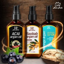 [1+1] 바오밥/아사이/모링가 아르간 헤어 오일 100ml / 헤어에센스, 1개, 01_바오밥 아르간오일 1+1 100ml
