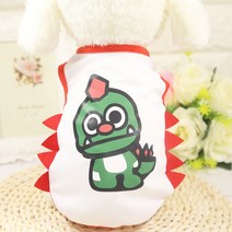 애완동물 소형견 법투고양이 테디비곰 강아지 옷 봄여름 자외선 차단 청량 조끼, 조끼-큰 눈 용