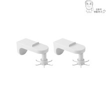 김용석생활연구소 무타공 주방 조리도구걸이 멀티홀더 거치대, L형, 1+1, 화이트