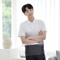 (쿨론원단) 그라데이션 배색 카라티셔츠 5color