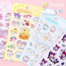 산리오 캐릭터 트윙클 엠보 스티커 4p세트 878910