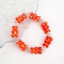 다왕 duZB204 투명 곰돌이 사탕 비즈 팔찌