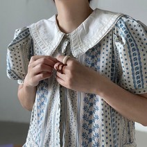 꽃무늬원피스 수입 어깨끈 땡땡이 실크 시원한 휴양지 여름 용 빈티지 피터팬 칼라 드레스