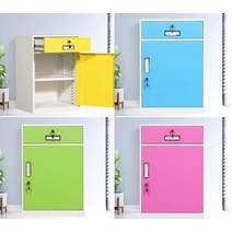 캐비닛 컬러 캐비넷 철제 사무실 개인사물함 미니, 65cm 4도어 캐비닛