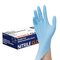 KINGFA 니트릴 장갑 100매 2개(총200매) 질기고 튼튼한 다용도 진료용 미용 요리용 청소용, 소(S)