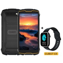 핸드폰 싸게 사는 법 cubot kingkong mini 2 pro 4인치 방수 미니 스마트폰 4gb 64gb 128gb 확장 듀얼심 4g gps 페이스 디 러기드 폰, 오렌지 추가 시계 c5