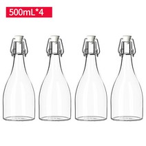 유리병 손수 포도주 저장 탱크다 술병 공병 있음 뚜껑 벌크 오디 밀봉 농가 자양 발효 520512374, 500ml4 개 포장 수장 추가 구매