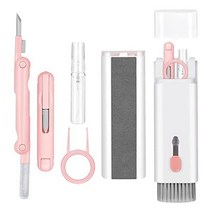 7-in-1 Electronic Cleaner KitKeyboard CleanerLaptop Kit for Monitor Cell Phone BluetoothHeadset Lego, PINK