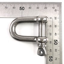 SUS304 스텐 샤클 와이어 로프 연결 D형 고리 M8, 1개