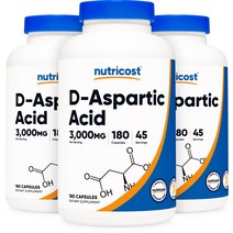D-아스파틱산 (DAA) 180캡슐 3병, 단품, 단품, 단품