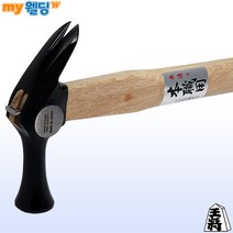 수사 장도리 빠루 망치 나무자루 BKKH-390S 단조 쇠 목수 일제, 1개