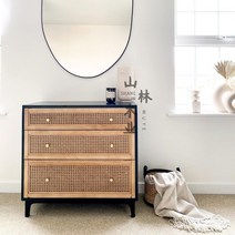 라탄 서랍장 수납장 거실 베란다 빈티지 카페 감성 단단한 등나무 캐비닛 멀리스트 스토리지 버킷 주방 아메리칸 라이트 럭셔리 서랍 캐비닛 레트로 스토리지 캐비닛, 짐을 싸다, 커스텀 샷