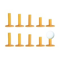 Homaisson 10pcs 고무 골프 티 5가지 크기와 색상의 연습 타격 매트 및 야외 훈련을 위한 내구성 있는 부드러운 티골프연습공 골프공선물 골프공 골프공로스트볼 골프공3피