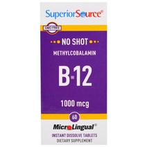 Superior Source 메틸코발라민 B-12 1 000mcg MicroLingual 빠른 용해 정제 60정
