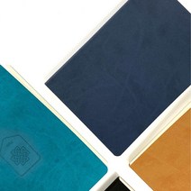 친환경노트 양장 무지 디자인 핸디 플래너 고급 인조가죽 오퍼비 반양장제본 이니셜 각인, 블랙, 유