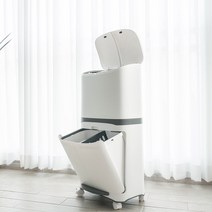 생활백서 대용량 48L 재활용 가정용 분리수거 정리 쓰레기통 바퀴 공간활용 다용도 정리함, 2단 분리수거함(발판형)