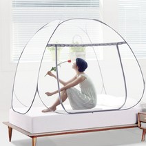 원터치 모던 레이스 모기장/원터치모기장/방충망/대형모기장/아기모기장/캐노피모기장/침대모기장/야외모기장/1인용모기장/접이식모기장/캠핑모기장, 레이스 그레이 2인용