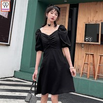 신혼여행 귀여운 커플 코튼 신혼 여행 캐주얼 블랙 T 셔츠 드레스 발렌타인데이 의상 날짜