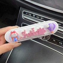 자동차 임시주차번호판 캐릭터 차량용 이동전화번호판 아이디어 개인별 이동수단 숨기기여자, (흰색히든주차카드[긴귀]
