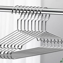 스텐 옷걸이 튼튼한 스텐레스 논슬립 다기능 실버 옷걸이 행거, 20P