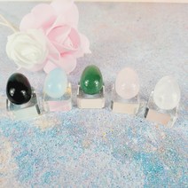 천연 원석 계란형 핸드스톤 6종류, 백수정