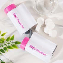 특허 휴대케이스 2종 간편 휴대 디스펜서 코인물티슈 무방부제 1센트코인 티슈, 핑크